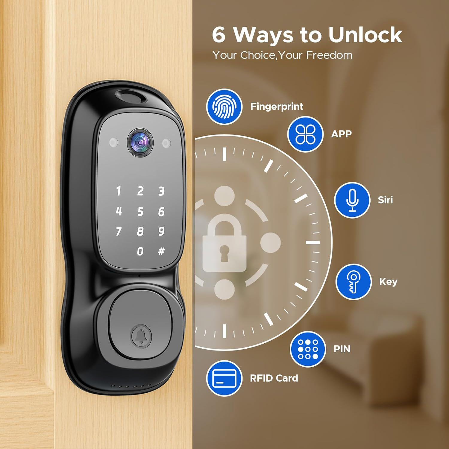 Tuya Wifi Smart Door Lock ‎Cam - đánh giá và giá Electronics & Gadgets Starting With C